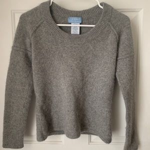 U-Knit Cashmere Gray Sweater- SMALL